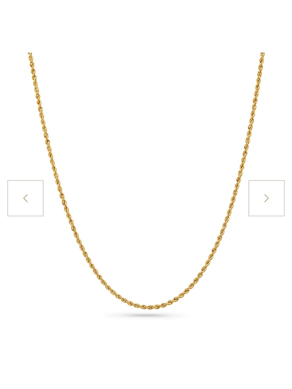 Babygold 14K Yellow Gold Dainty Rope Chain Necklace in 20 inches